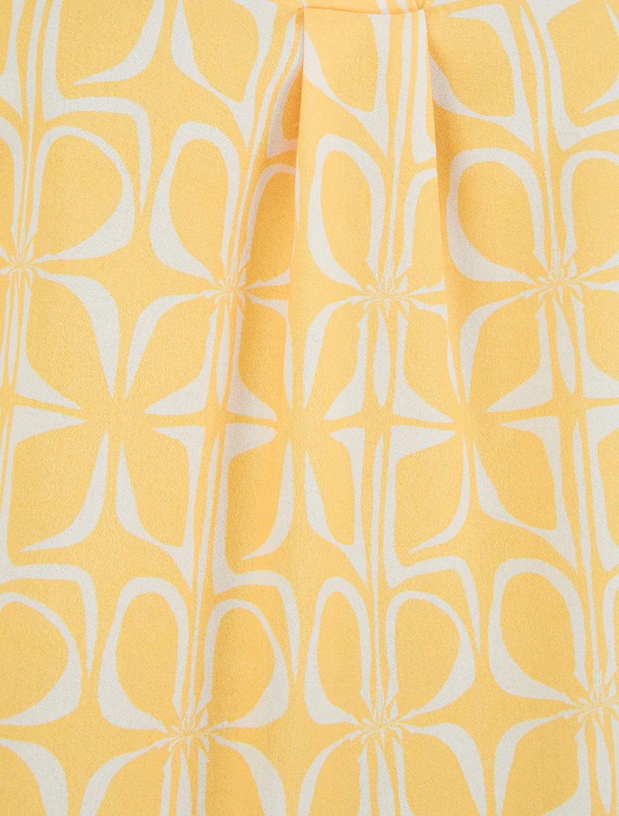 Top droit sans manches imprimé graphique - Jaune - Image 3