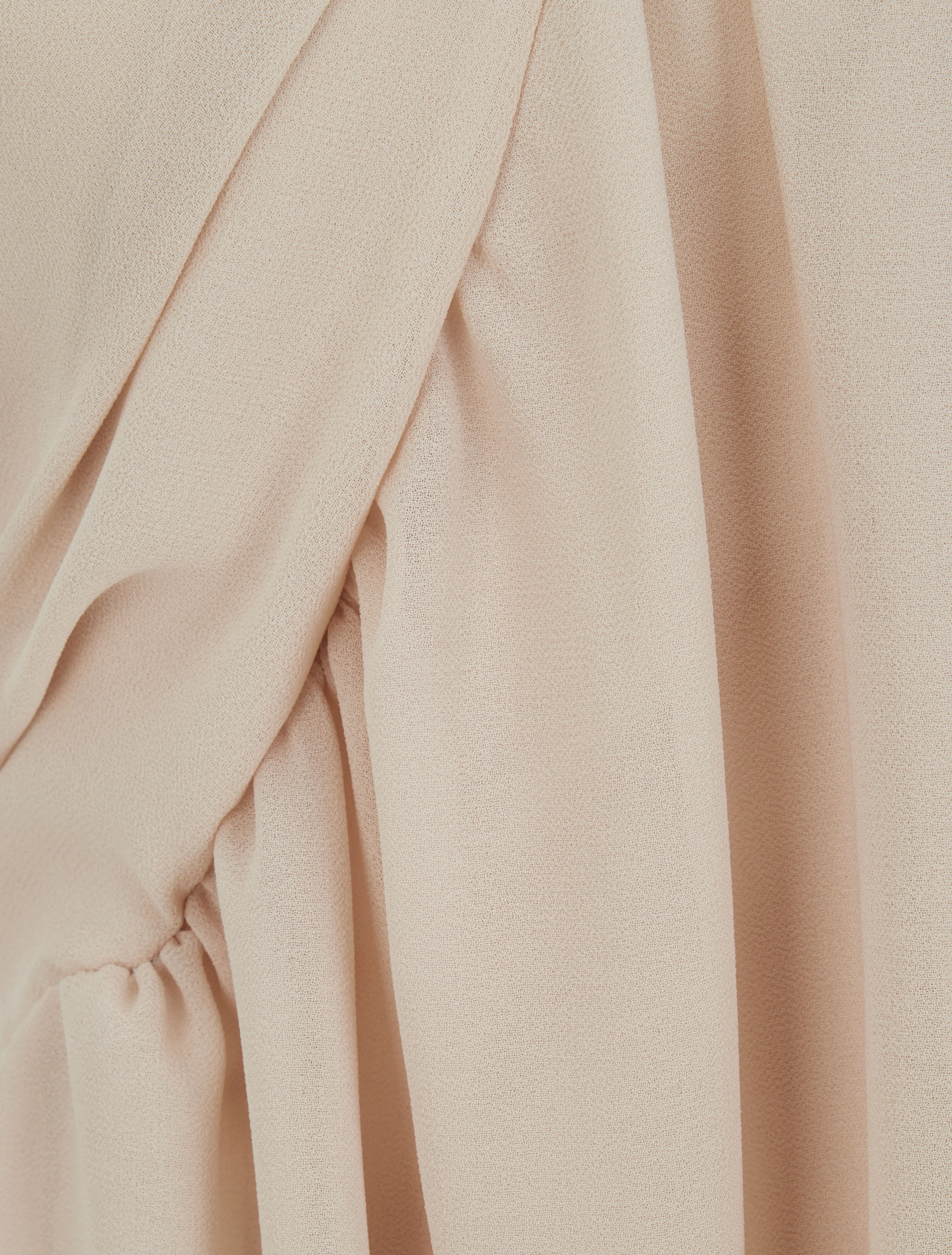 Top droit uni drapé - Beige - Image 3
