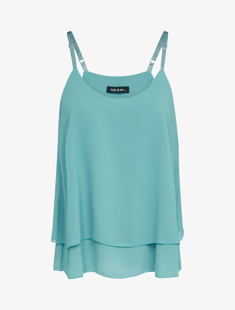 Top en voile à dos nageur - Turquoise