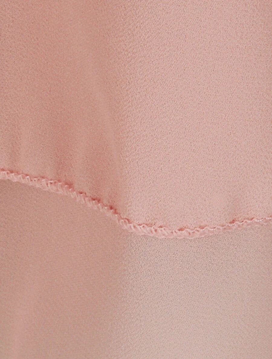 Top en voile fin transparent - Rose poudré - Image 3