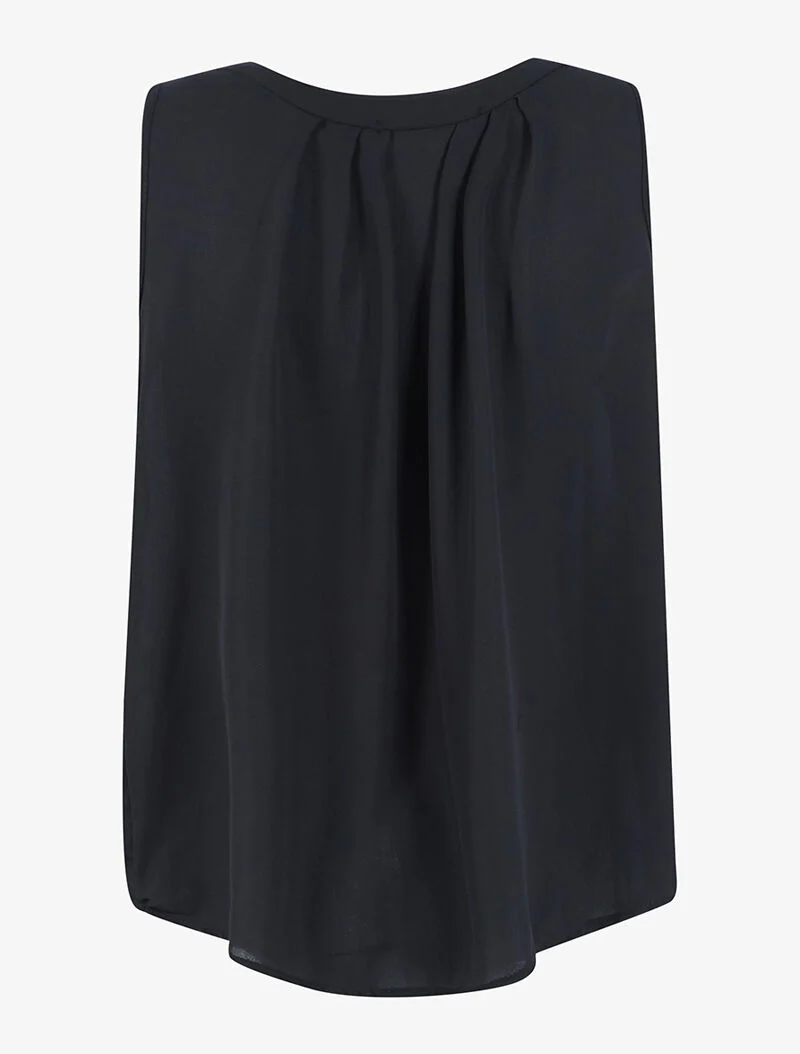 Top en voile transparent - noir - Image 2