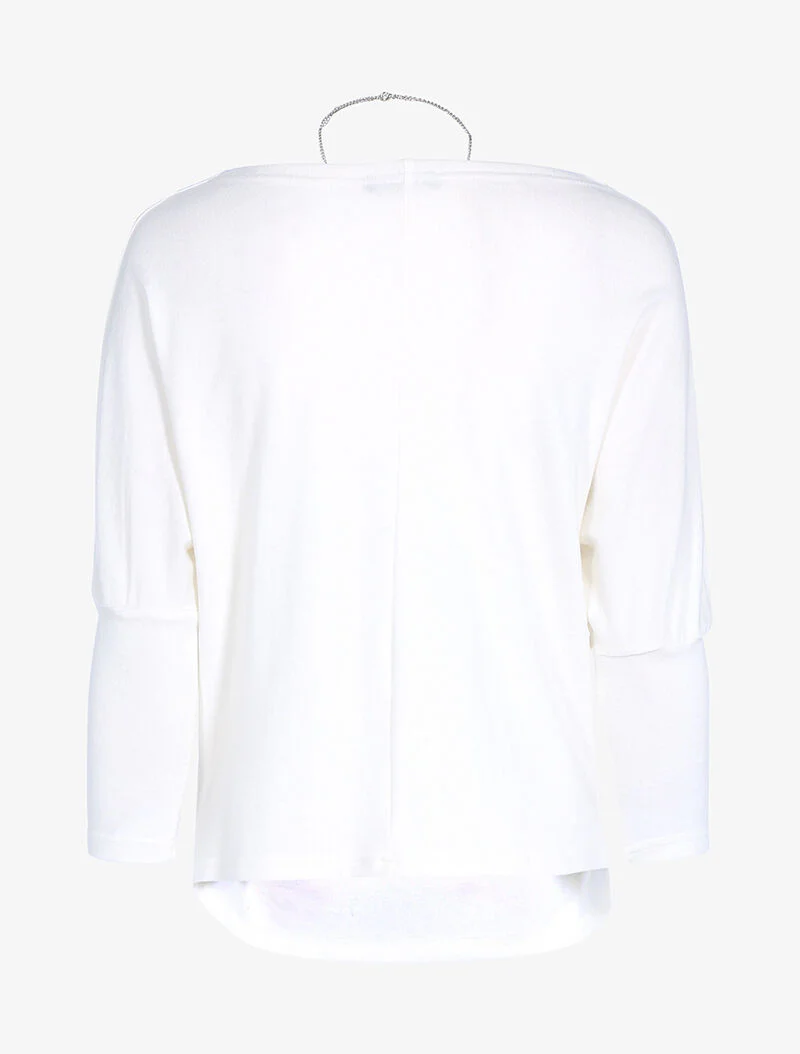 Top encolure coupe bateau ajustable - blanc - Image 2