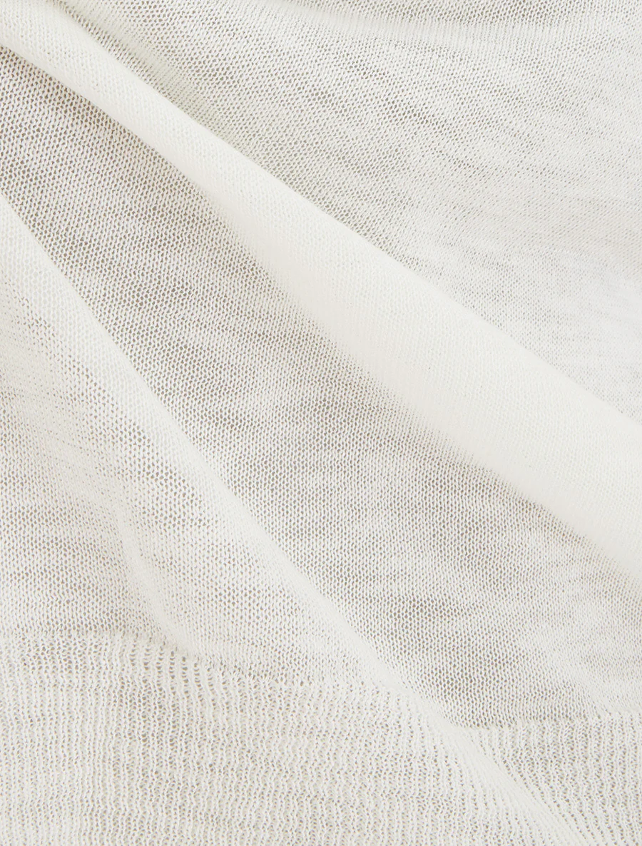 Top fin en maille - Blanc - Image 3