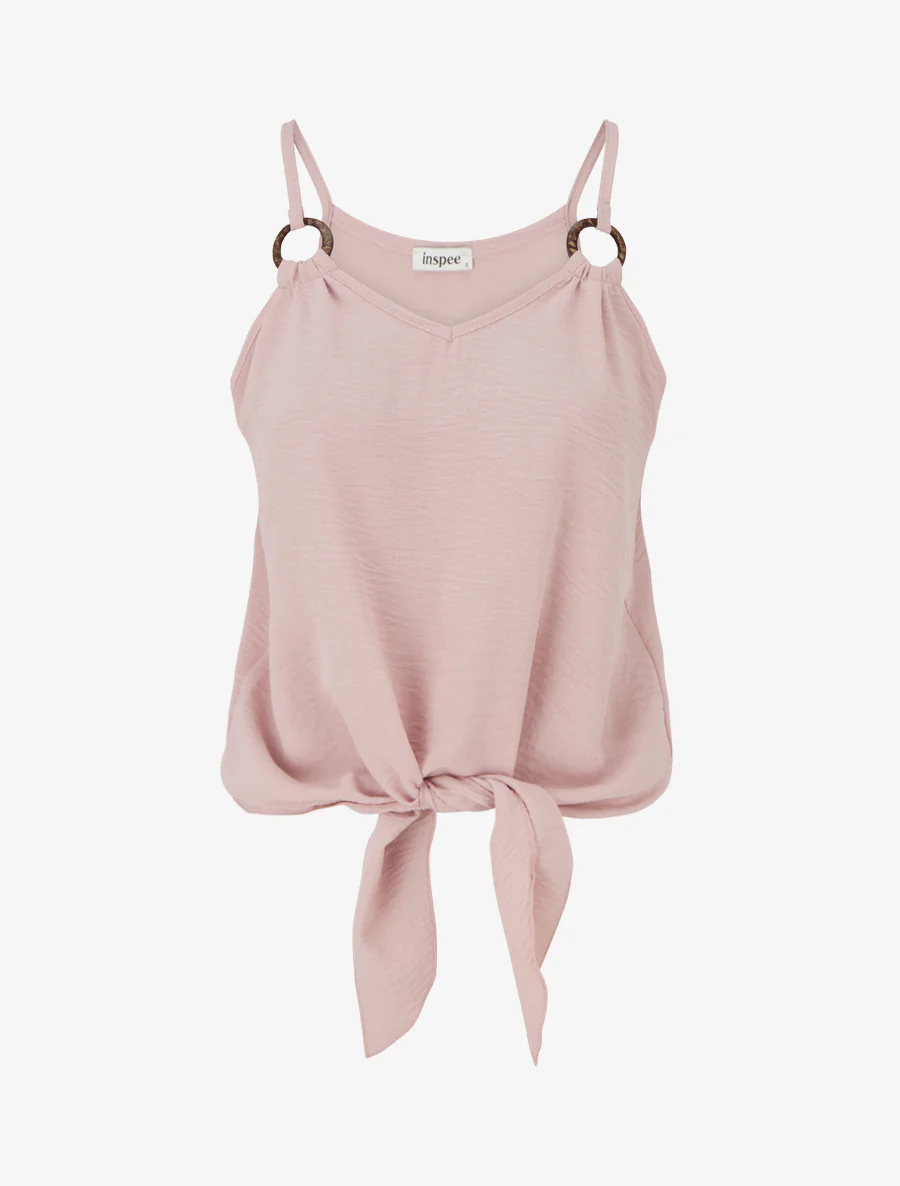 Top fluide à nouer - Vieux rose