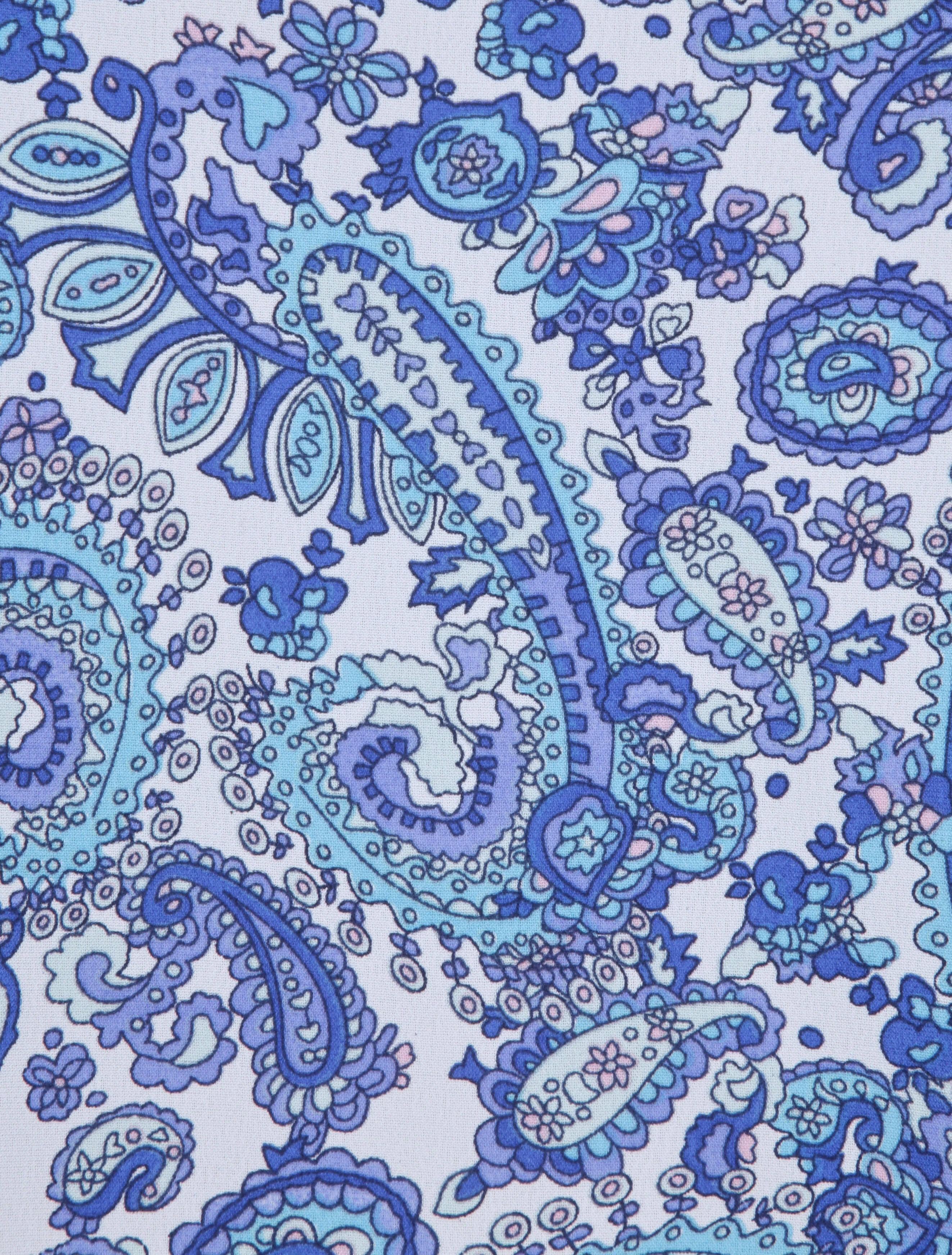 Top imprimé mosaique à bretelles tressées - Bleu - Image 3