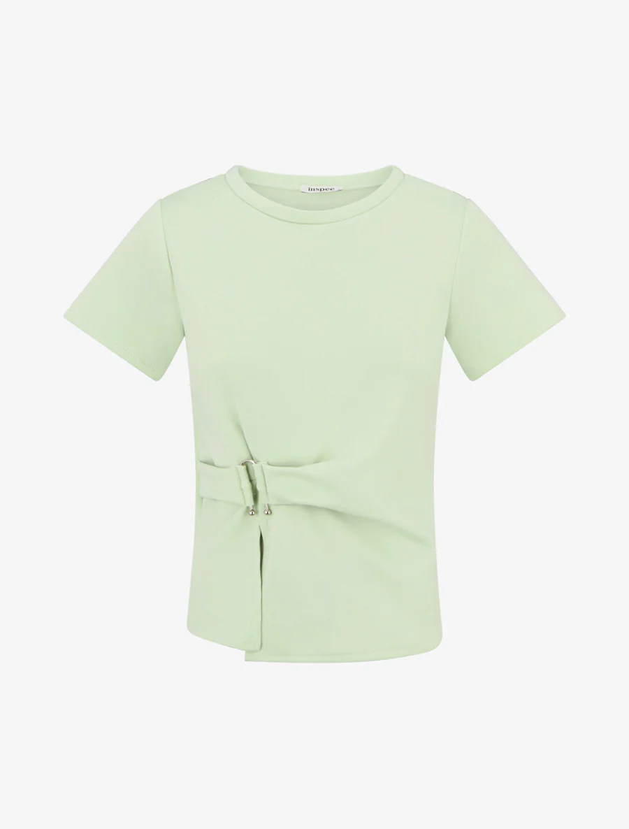 Top manches courtes à boucle - Vert pomme