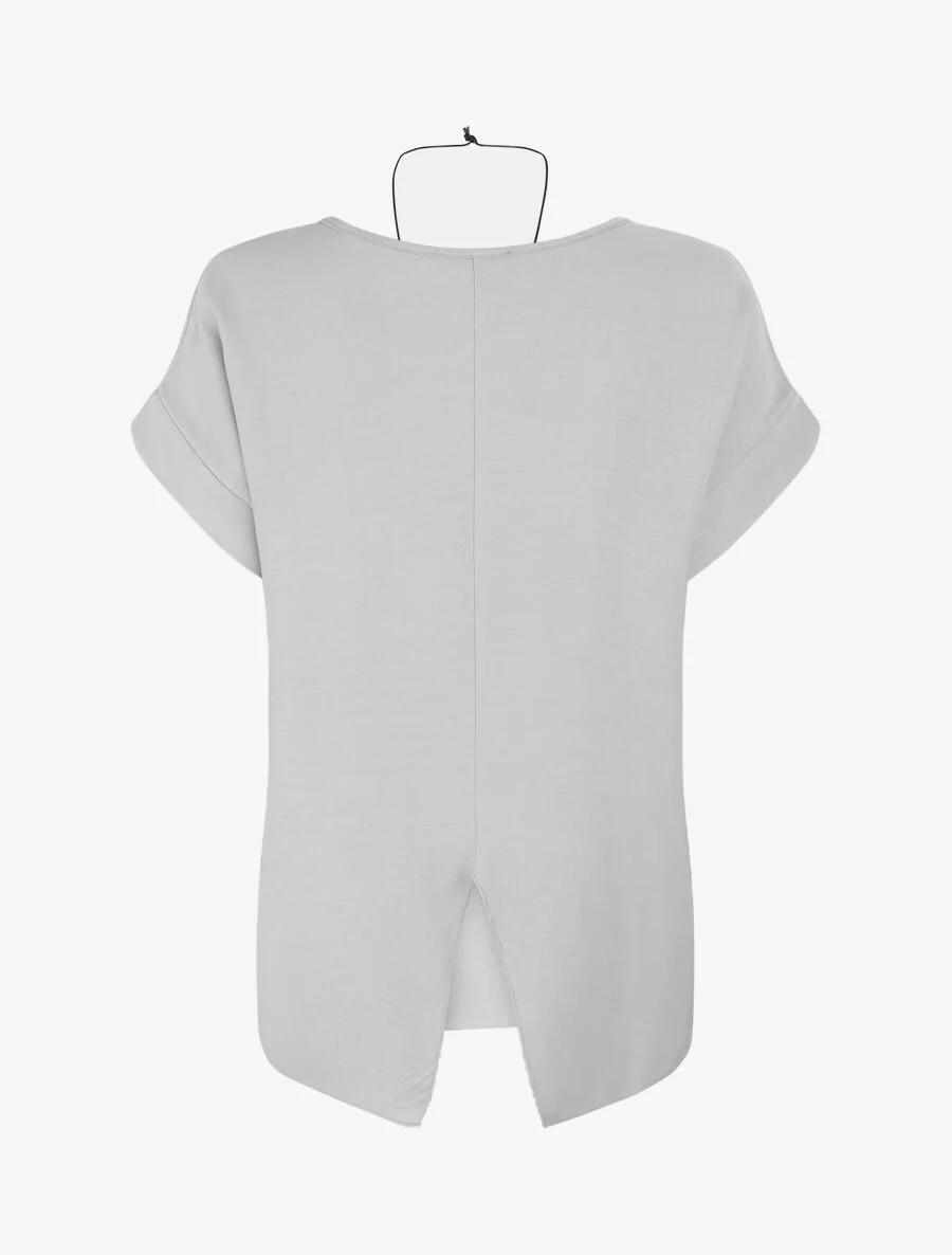 Top oversize à dos fendu - Gris clair - Image 2