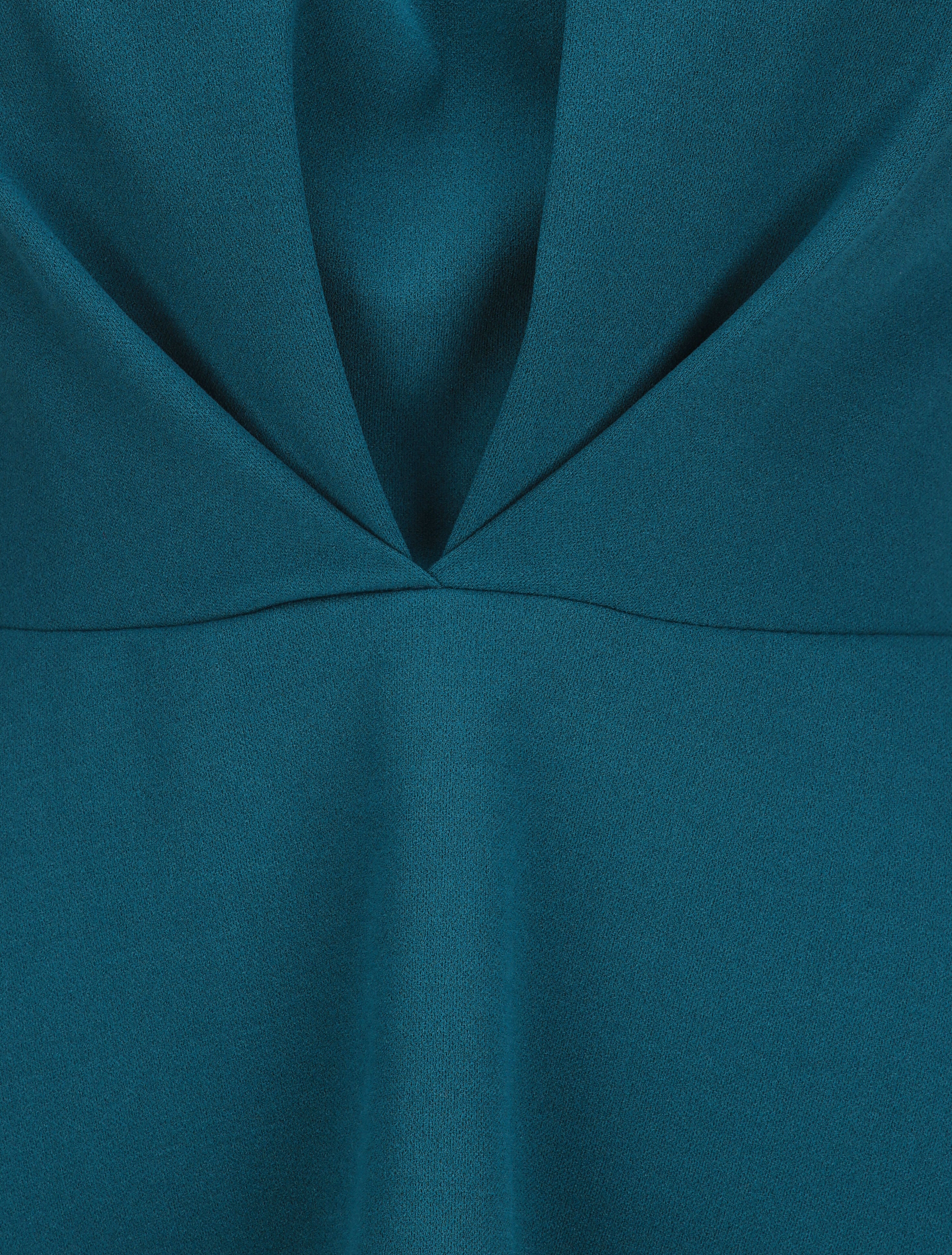 Top péplum à col américain - Bleu canard - Image 3