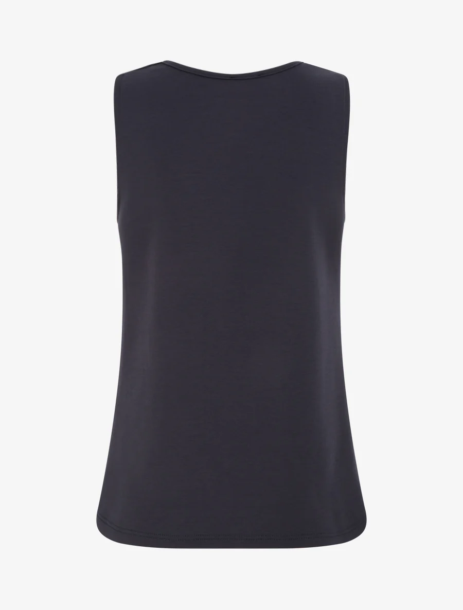 Top sans manches à bijou texturé - Bleu nuit - Image 2
