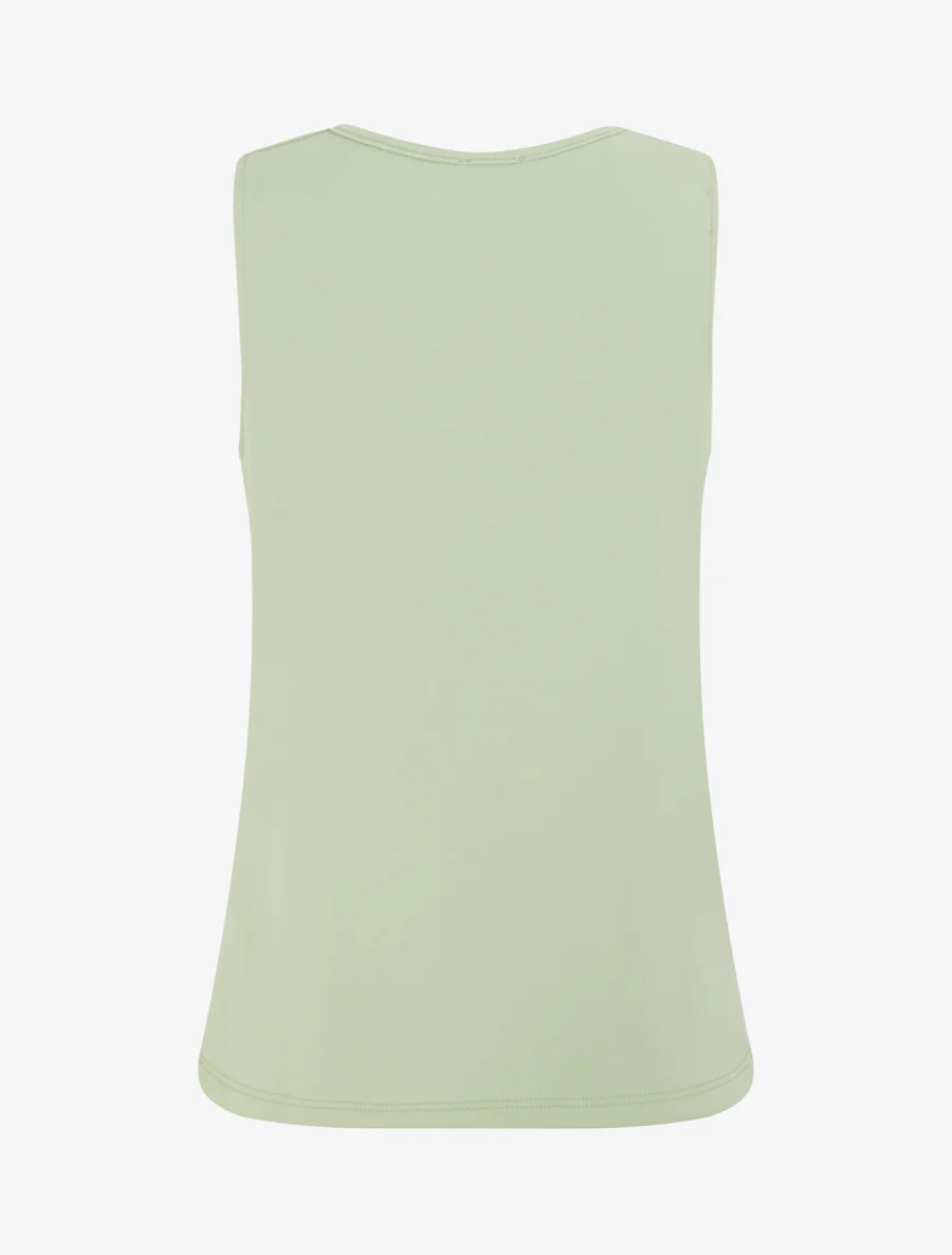 Top sans manches à bijou texturé - Vert amande - Image 2