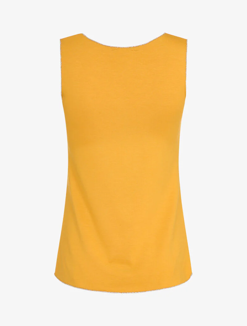 Top sans manches à détails irisés - Jaune - Image 2