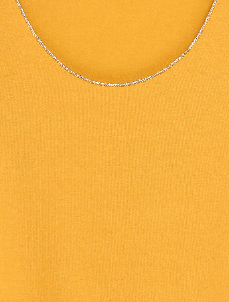 Top sans manches à détails irisés - Jaune - Image 3