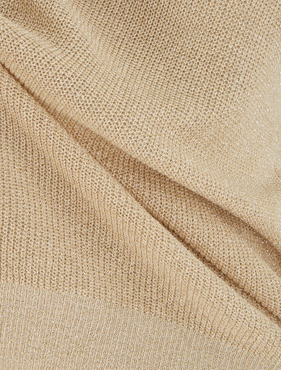 Top sans manches à maille fine irisée - Camel clair - Image 3