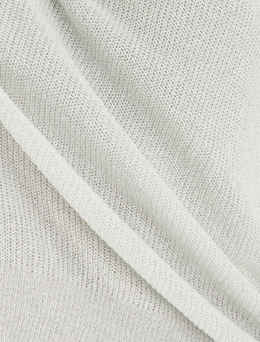 Top sans manches à maille fine irisée - Blanc - Image 3
