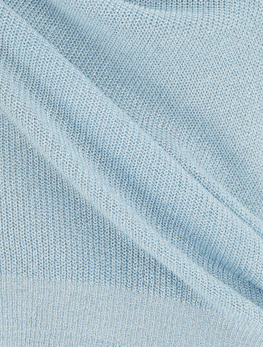 Top sans manches à maille fine irisée - Bleu ciel - Image 3