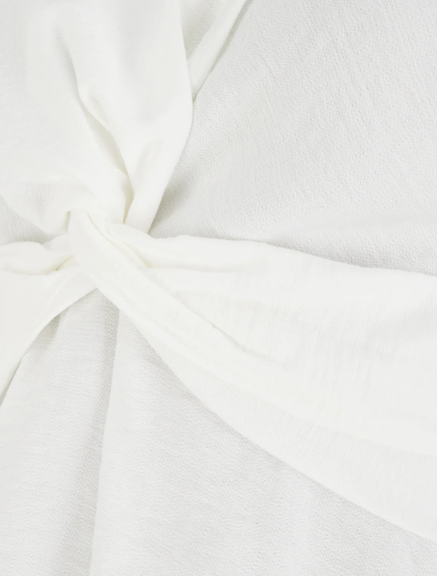 Top sans manches effet torsadé - Blanc - Image 3