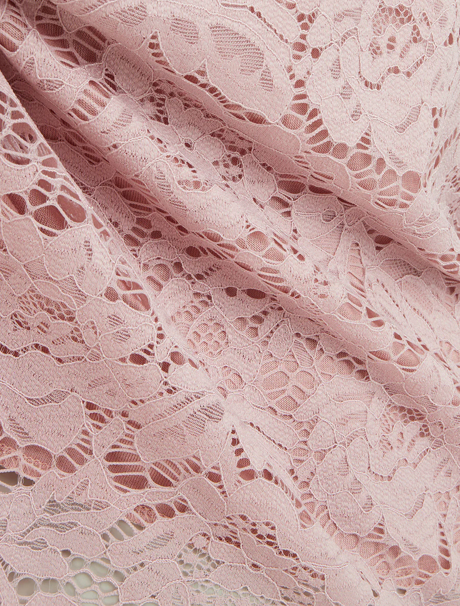 Top sans manches en dentelle à col U - Vieux rose - Image 3