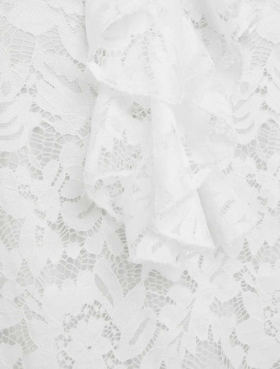 Top sans manches en dentelle - Blanc - Image 3