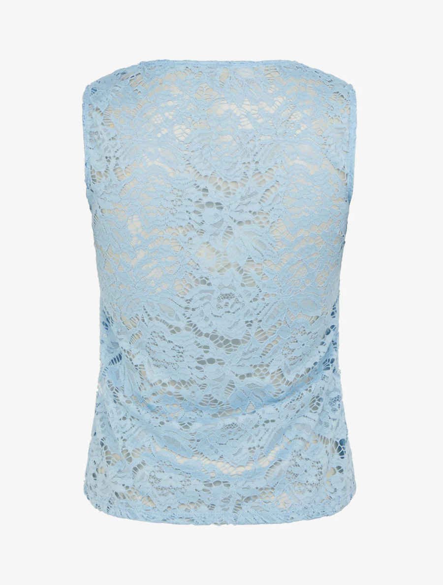 Top sans manches en dentelle - Bleu ciel - Image 2
