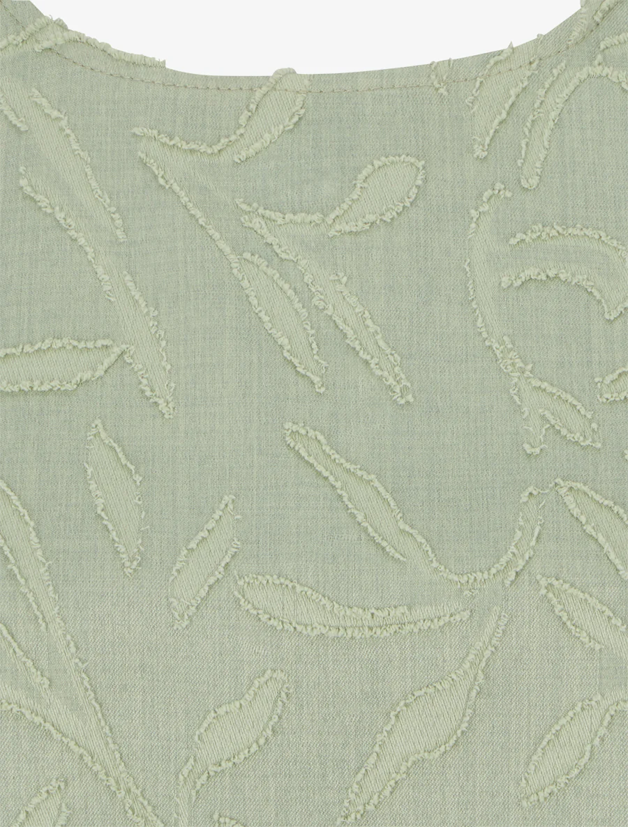 Top sans manches en tissu texturé - Vert olive - Image 3
