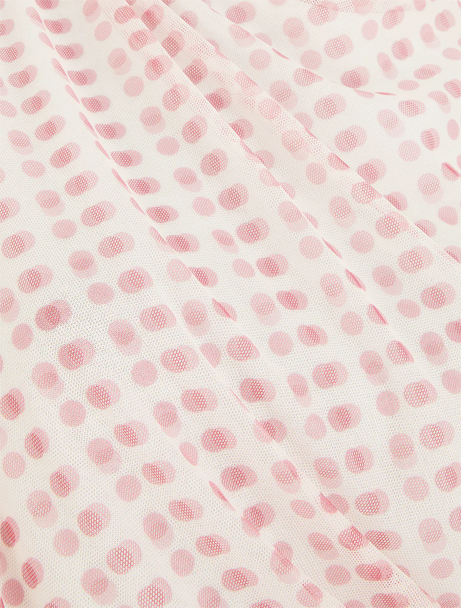 Top sans manches en tulle à pois - Rose - Image 3