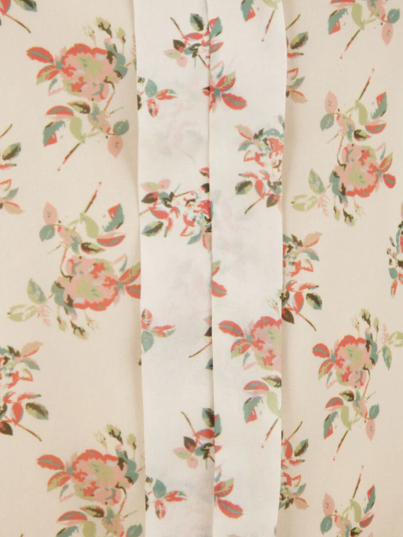 Top sans manches imprimé rosier - Beige - Image 3