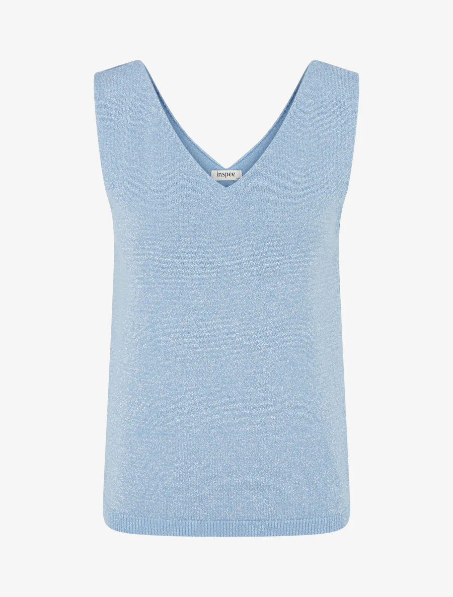 Top sans manches irisé - Bleu ciel