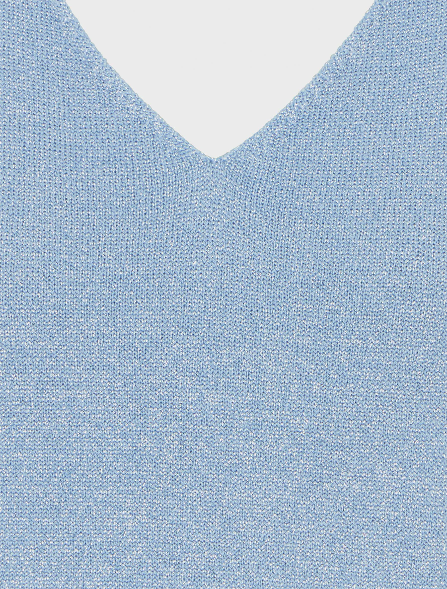 Top sans manches irisé - Bleu ciel - Image 3