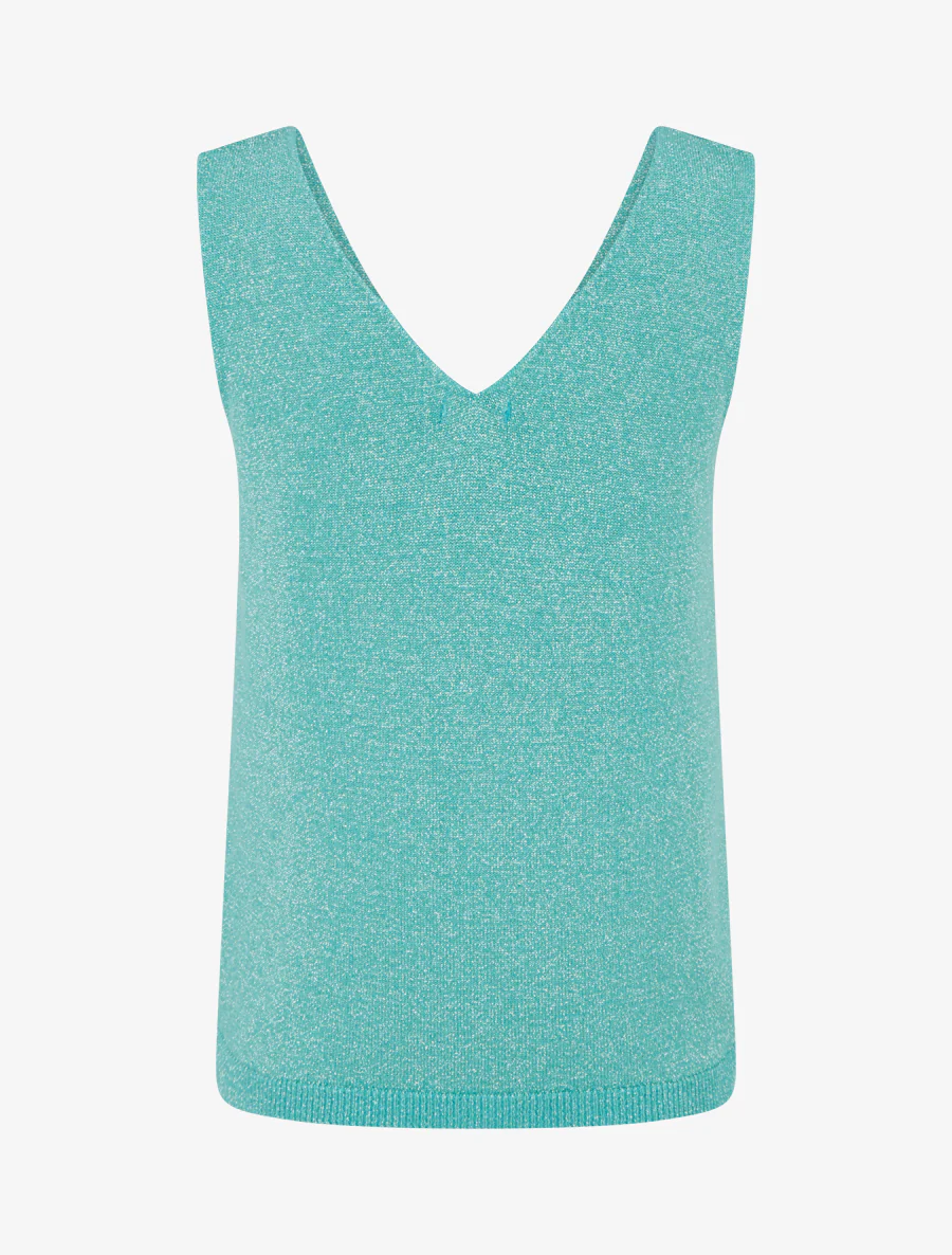 Top sans manches irisé - Turquoise - Image 2