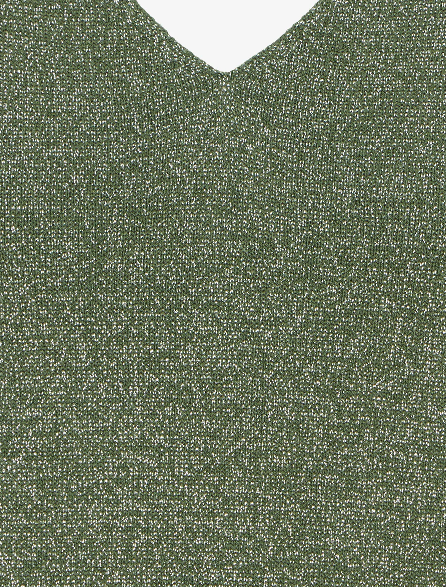 Top sans manches irisé - Kaki - Image 3