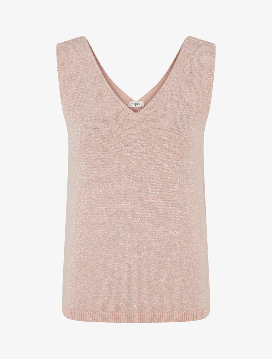 Top sans manches irisé - Rose