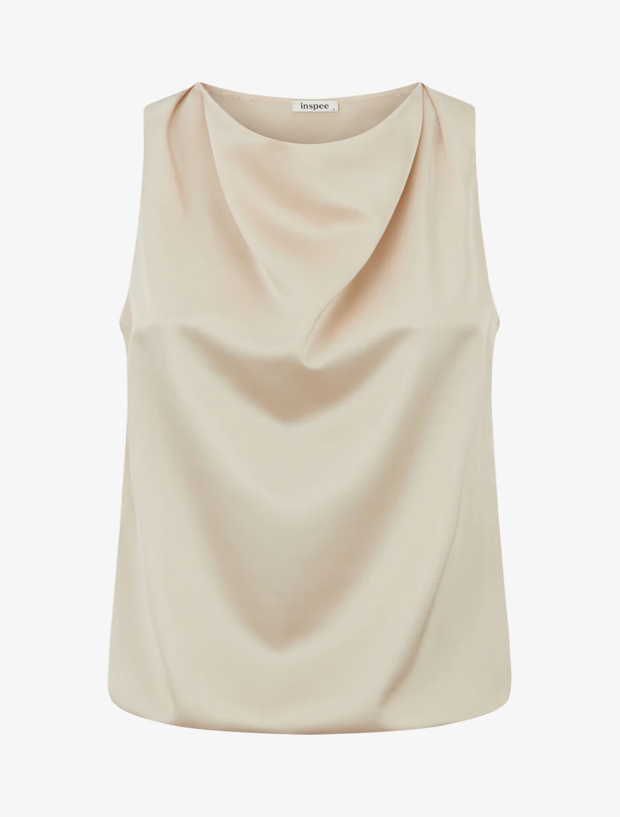 Top satiné coupe boule - Beige
