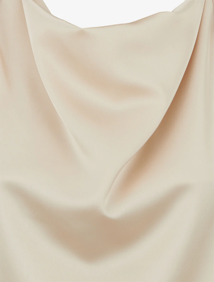 Top satiné coupe boule - Beige - Image 3