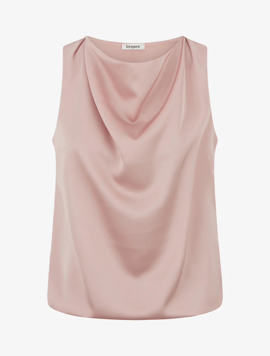 Top satiné coupe boule - Vieux rose
