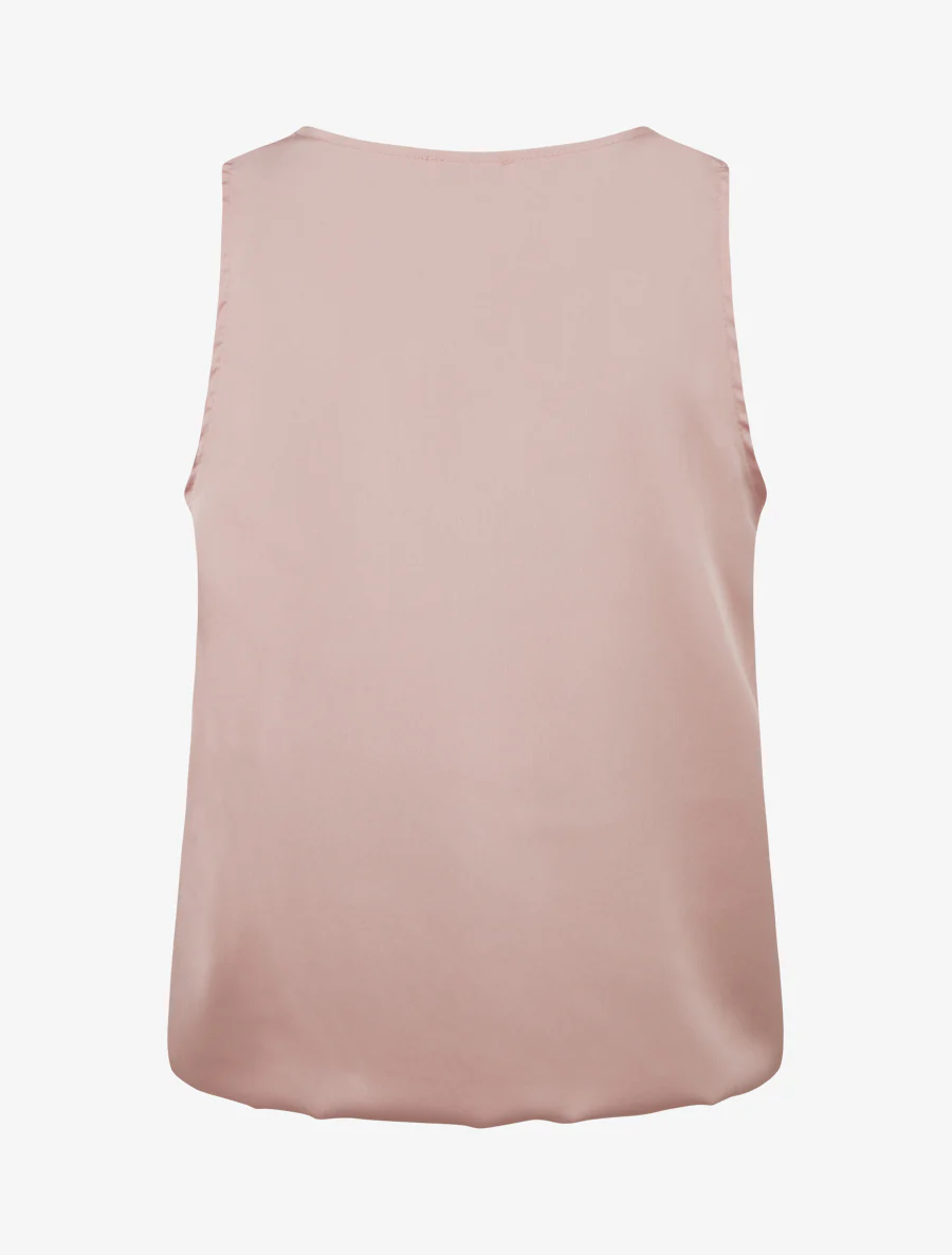 Top satiné coupe boule - Vieux rose - Image 2