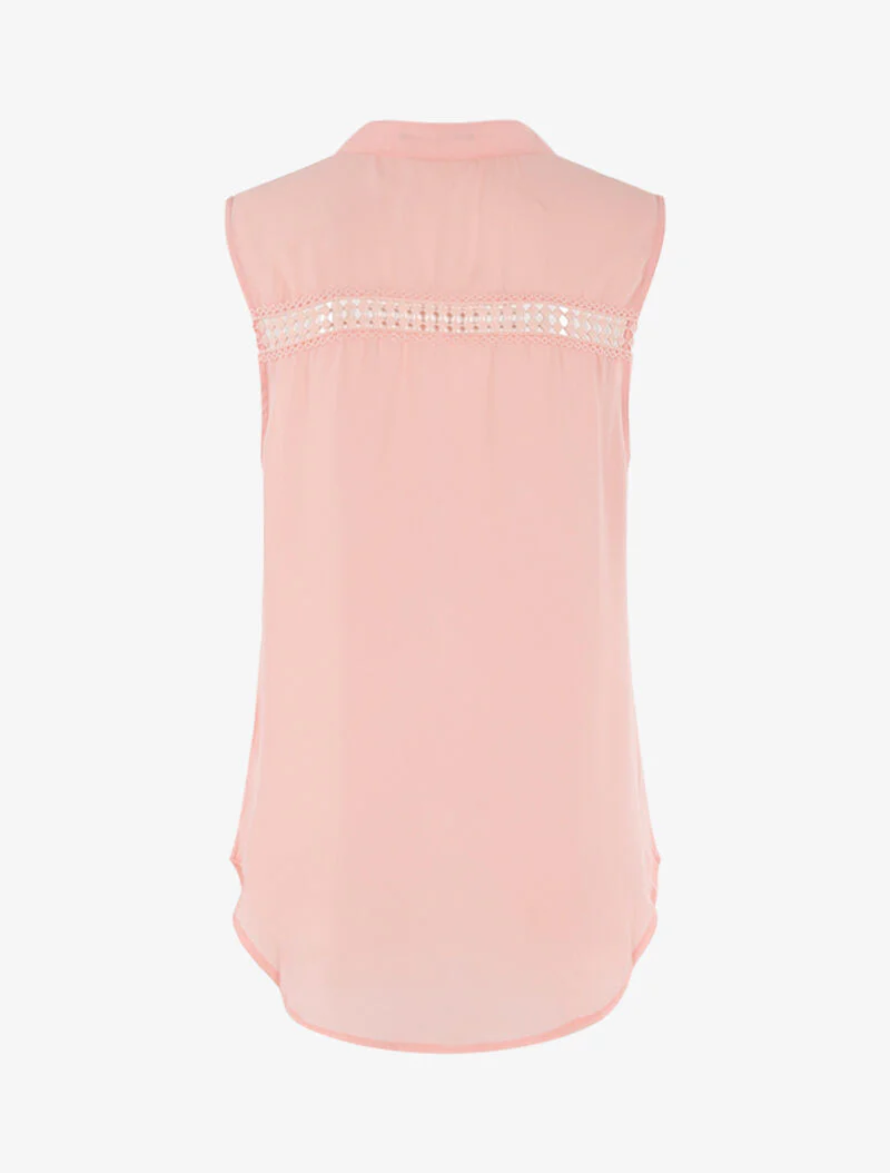 Top style chemise sans manches - rose - Image 2