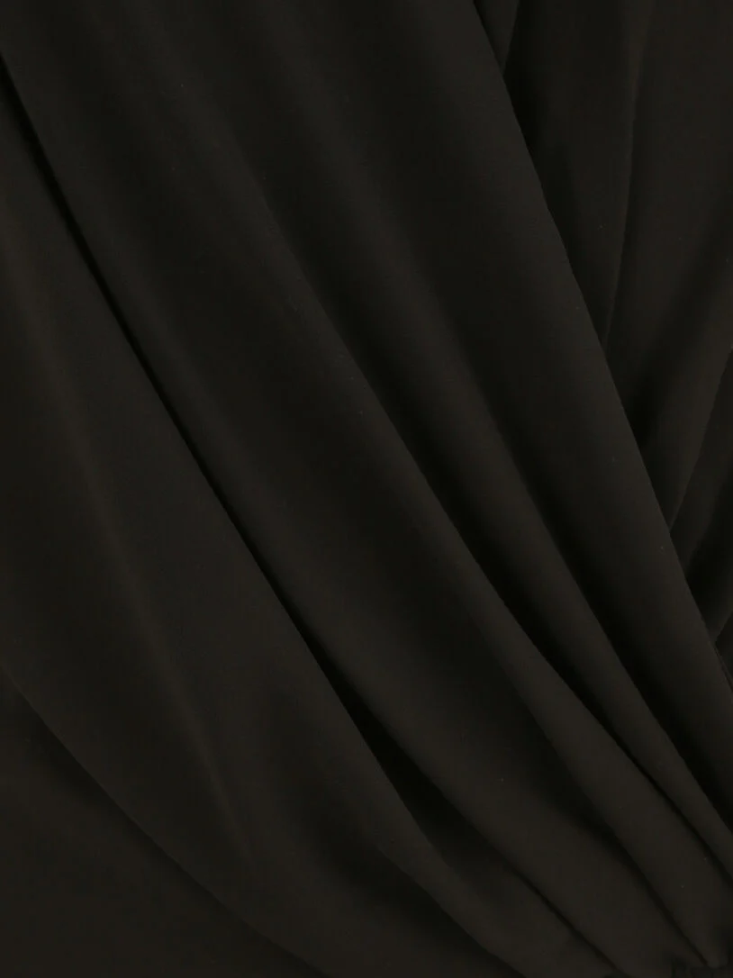 Top uni à bas élastiqué - Noir - Image 3