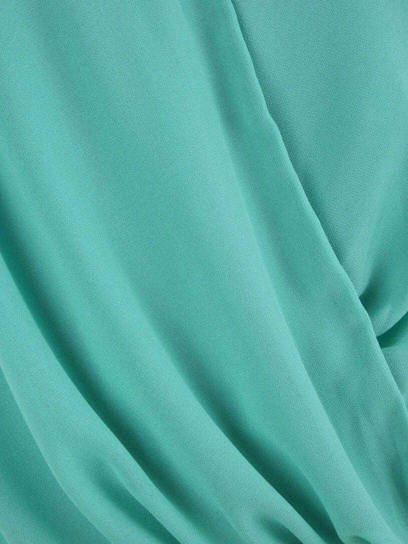 Top uni à bas élastiqué - Vert d'eau - Image 3