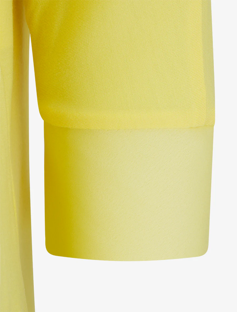 Top uni à empiècement en satin - Jaune citron - Image 3