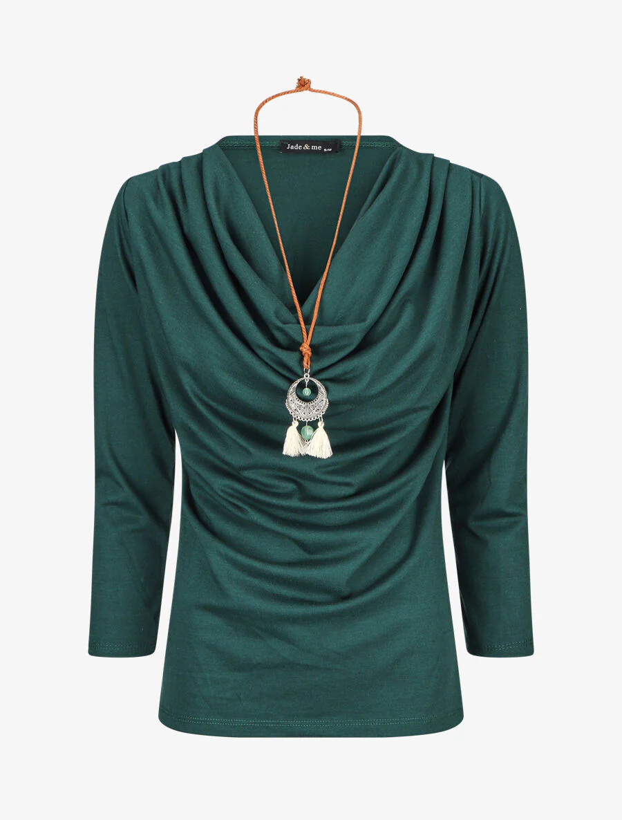 Top uni col bénitier - Vert