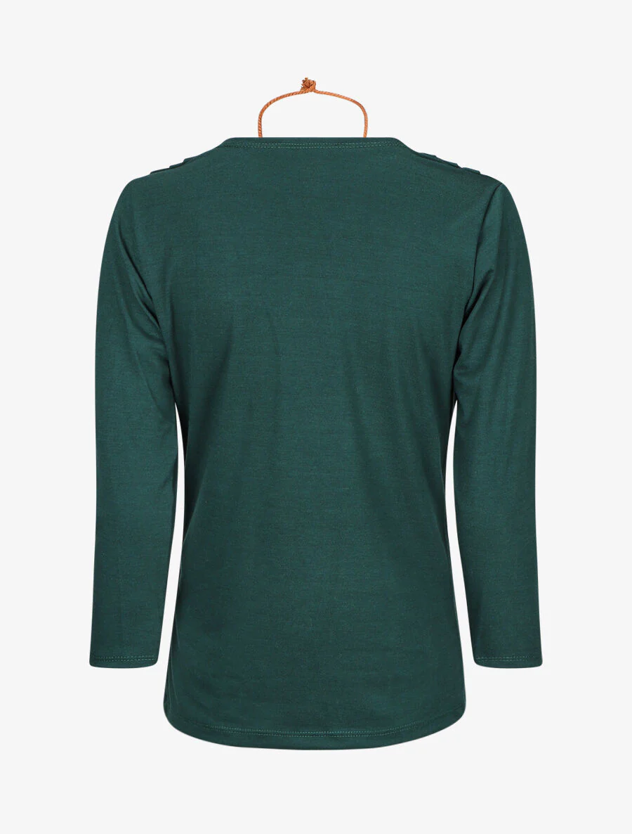 Top uni col bénitier - Vert - Image 2