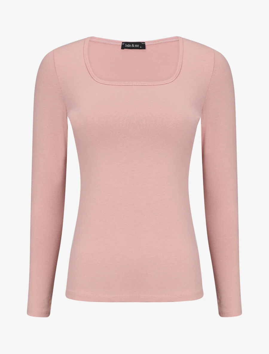 Top uni coupe droite - Rose