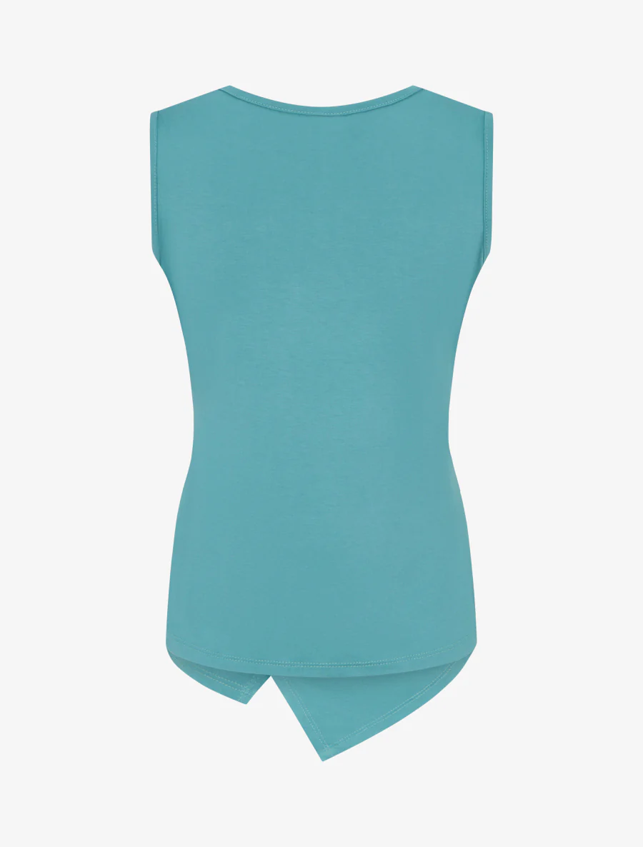 Top uni sans manches à anneau - Turquoise - Image 2