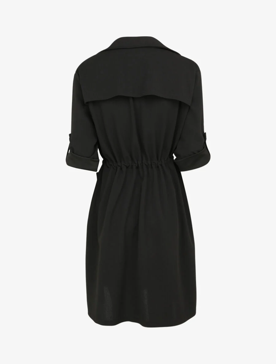 Trench fluide uni - Noir - Image 2
