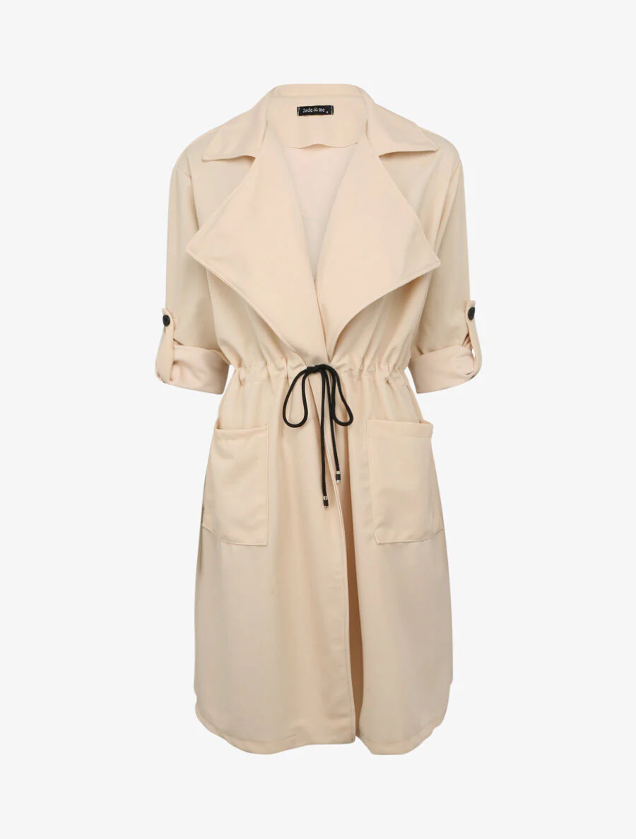 Trench fluide uni - Beige
