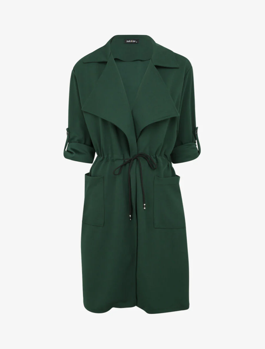 Trench fluide uni - Vert sapin