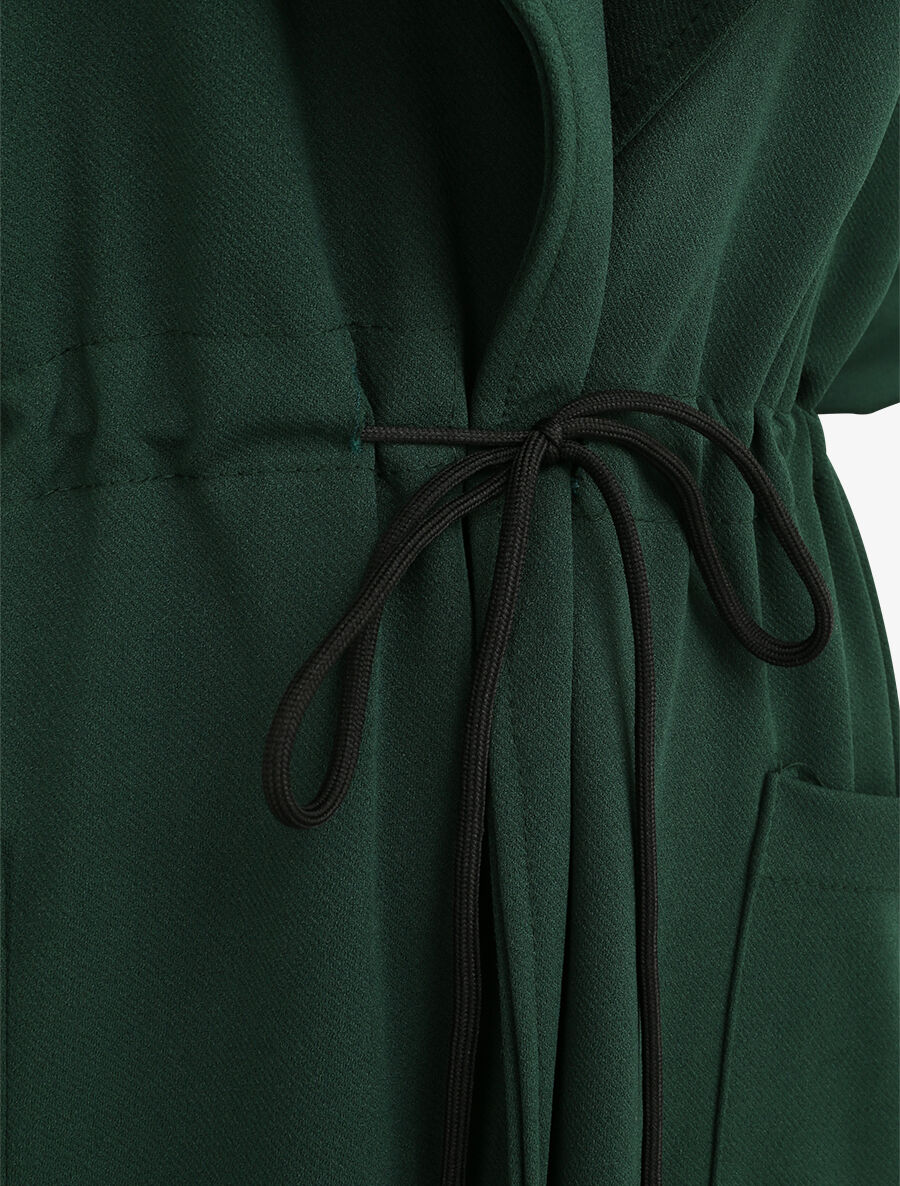 Trench fluide uni - Vert sapin - Image 3