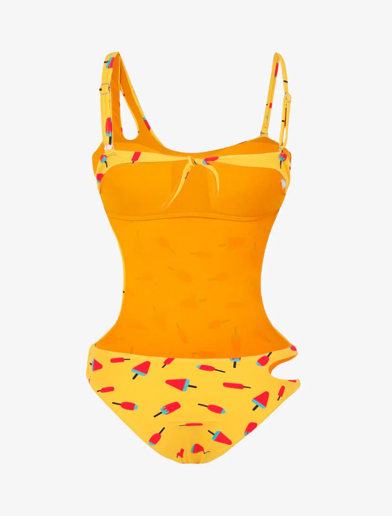 Trikini à imprimé sorbets - jaune - Image 2