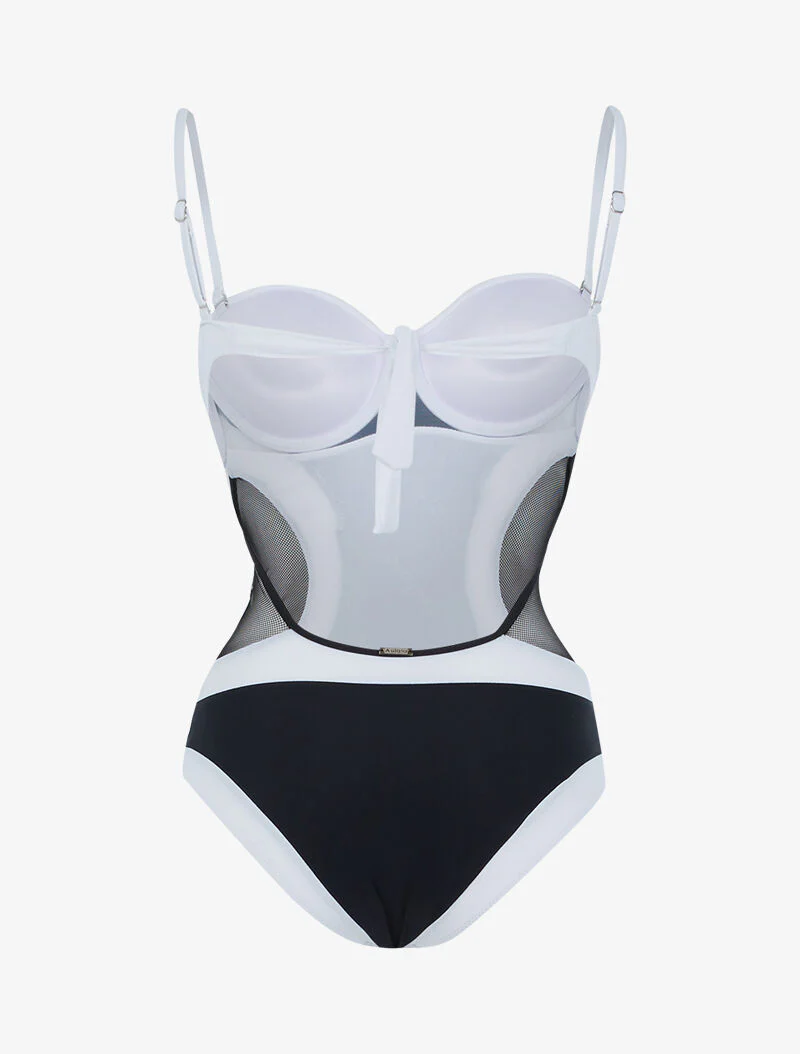 Trikini color block - noir/blanc - Image 2