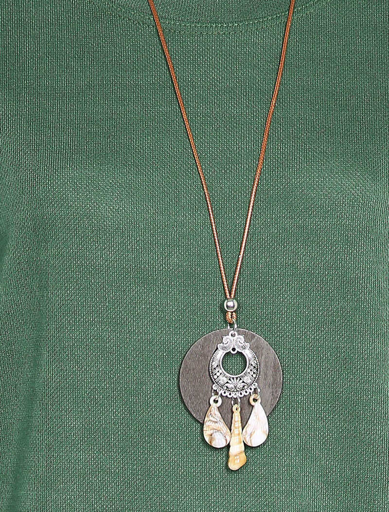 Tunique à dos long et poches - Vert - Image 3